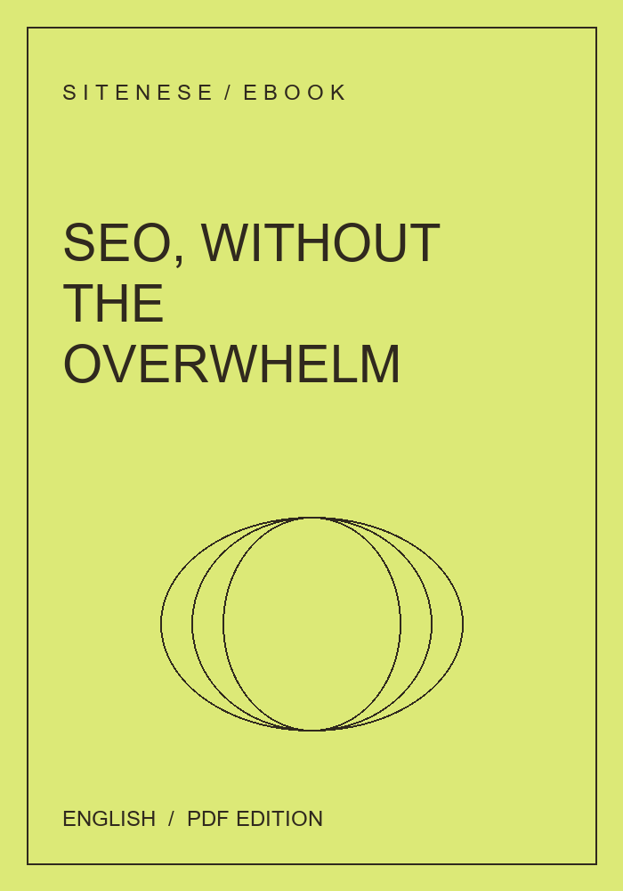SEO, Without the Overwhelm — English PDF ebook